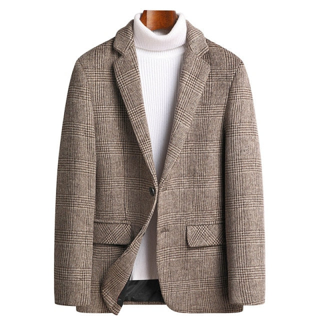 GABRIEL™ | Manteau à carreaux pour homme en mélange de laine