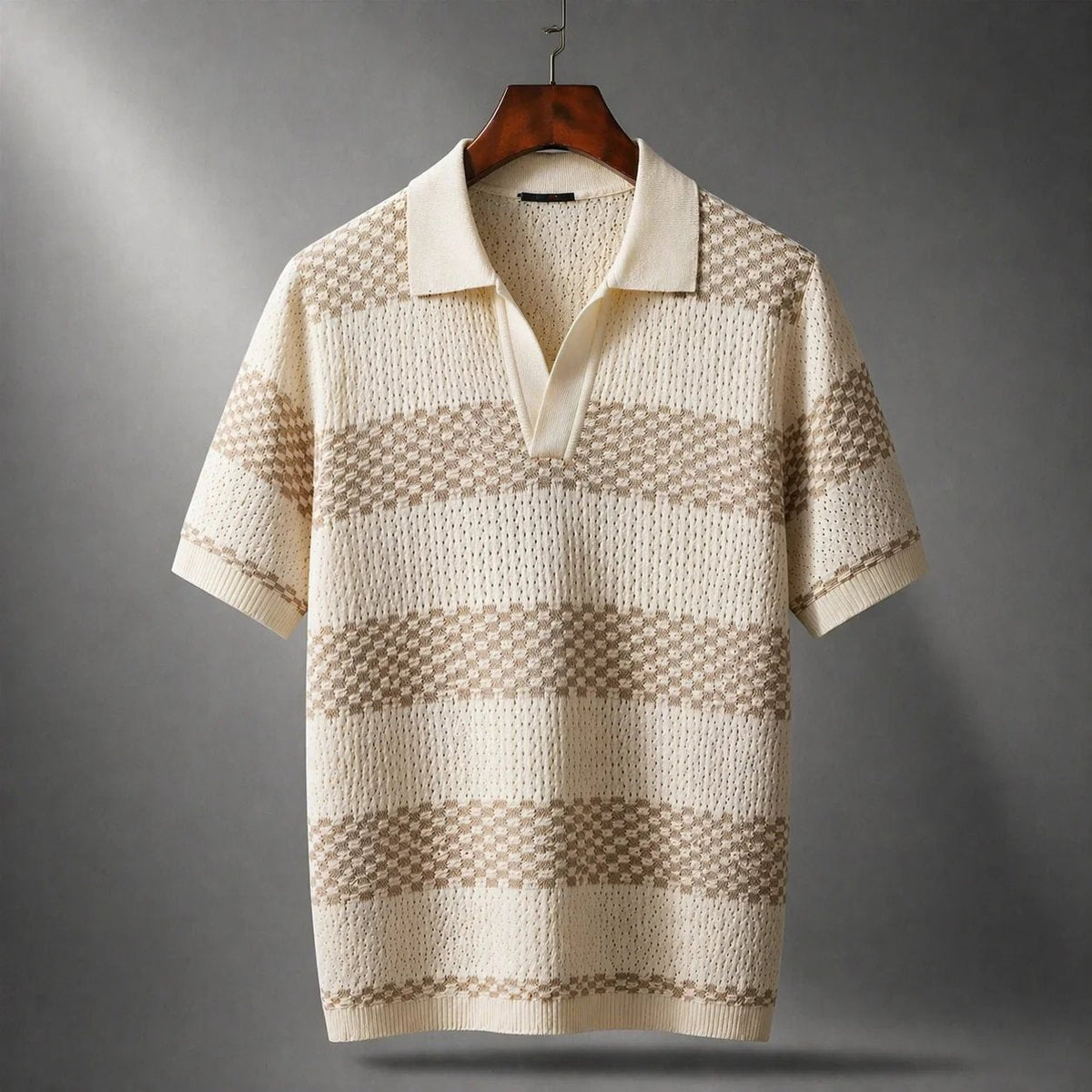 GABRIEL™ | Polo rayé pour homme à col ouvert