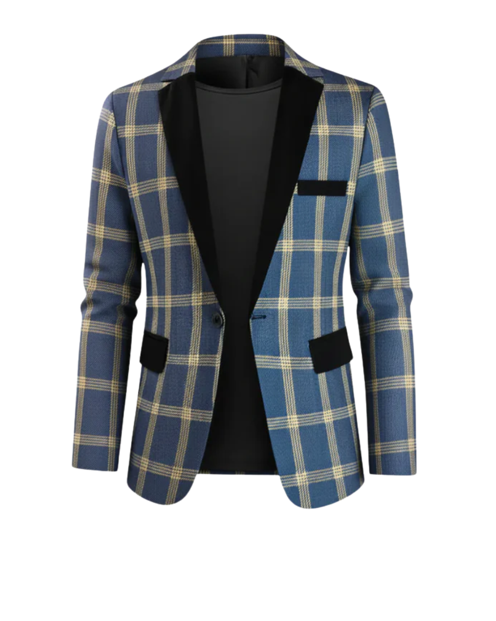 GABRIEL™ | Blazer à carreaux pour homme avec revers contrasté